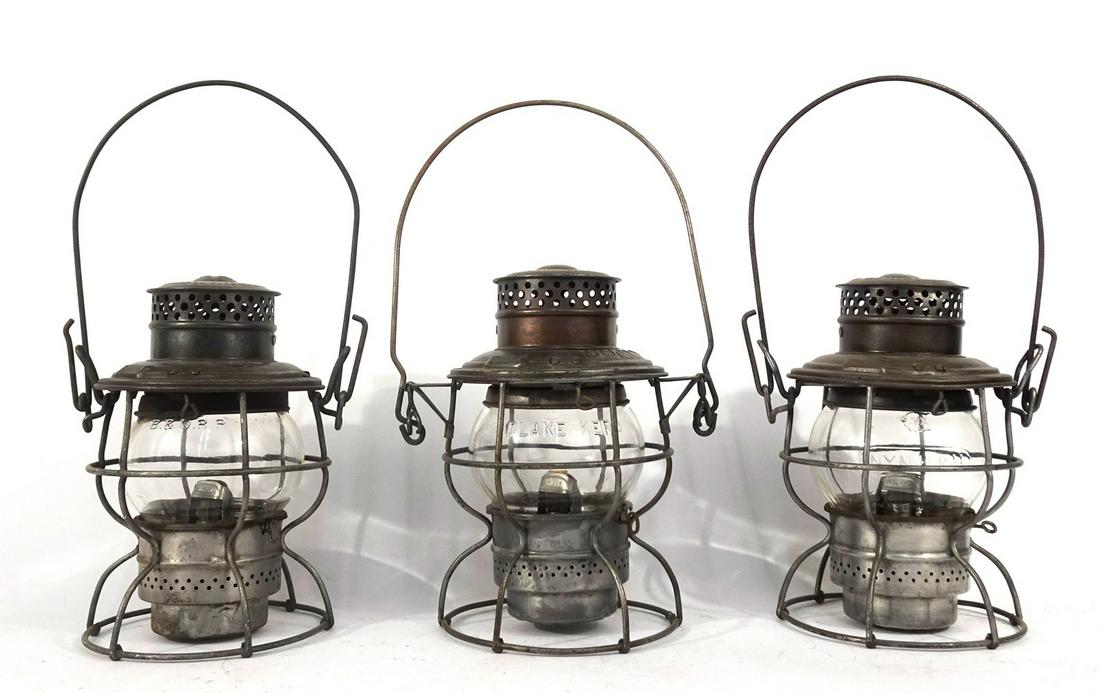 Three Adams and Westlake Co. railroad lanterns (1 of 4)