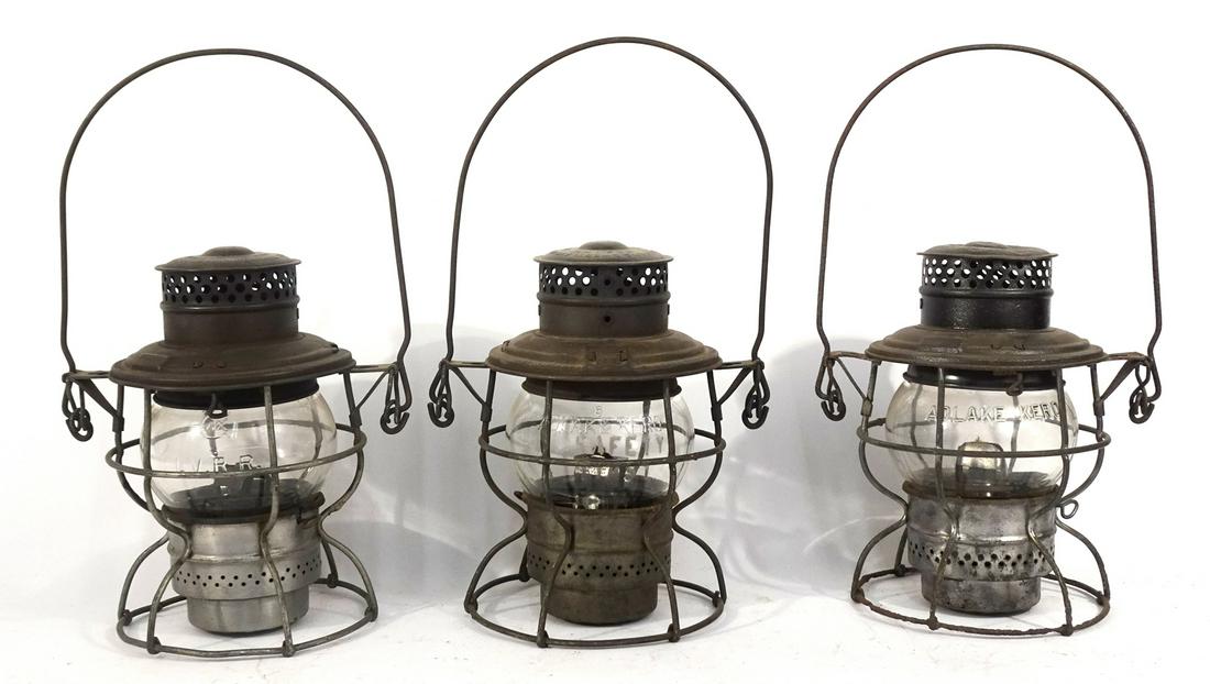 Three Adams and Westlake Co. railroad lanterns (1 of 4)