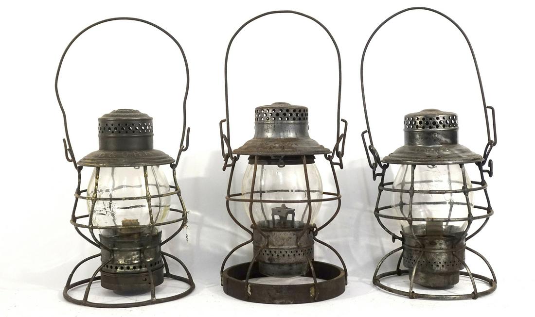 Three Adams and Westlake Co. railroad lanterns (1 of 4)