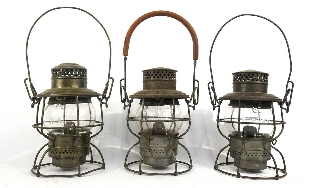 Three Adams and Westlake Co. railroad lanterns (1 of 4)