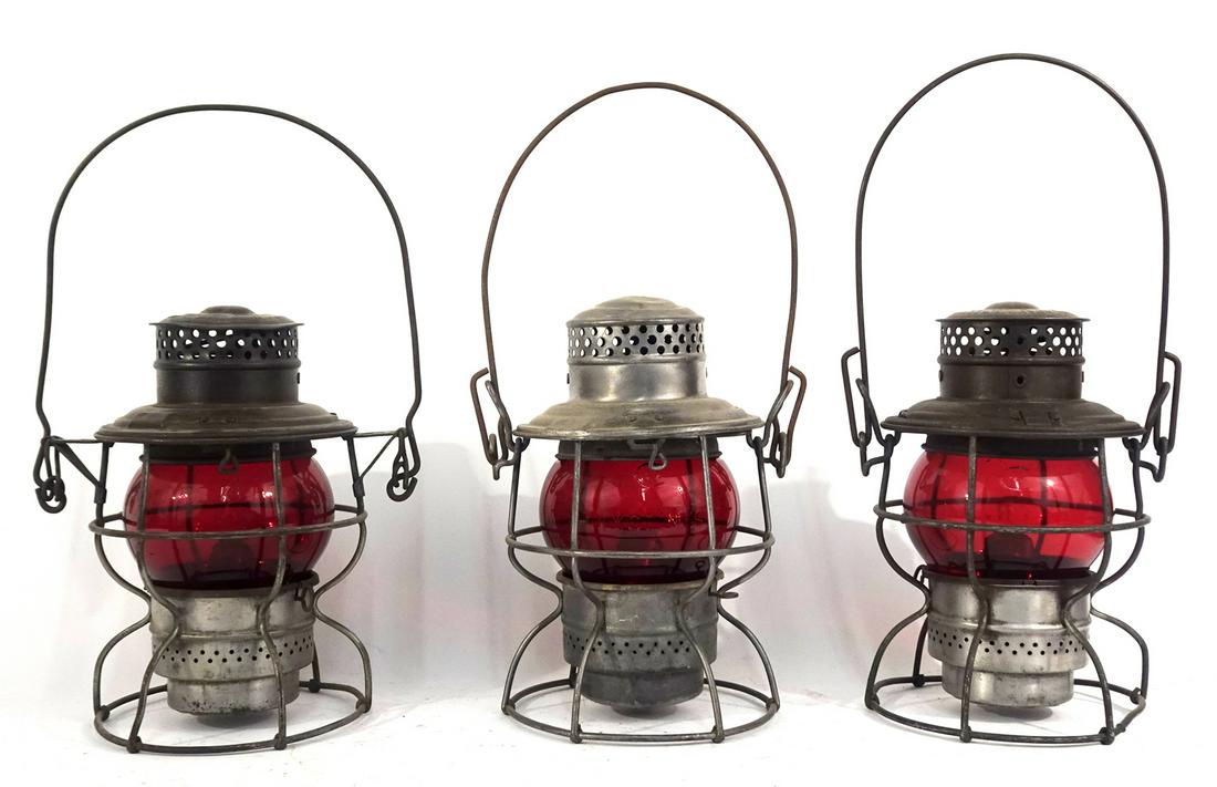Three Adams and Westlake Co. railroad lanterns (1 of 4)
