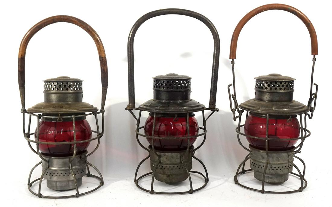 Three Adams and Westlake Co. railroad lanterns (1 of 4)