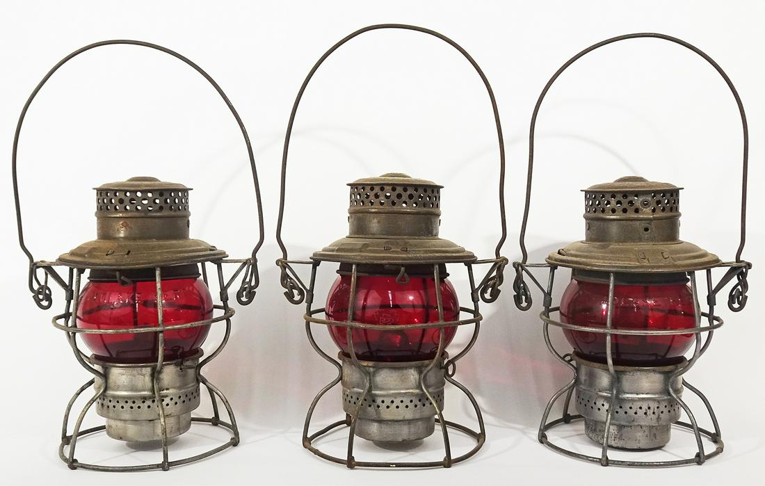 Three Adams and Westlake Co. railroad lanterns (1 of 4)