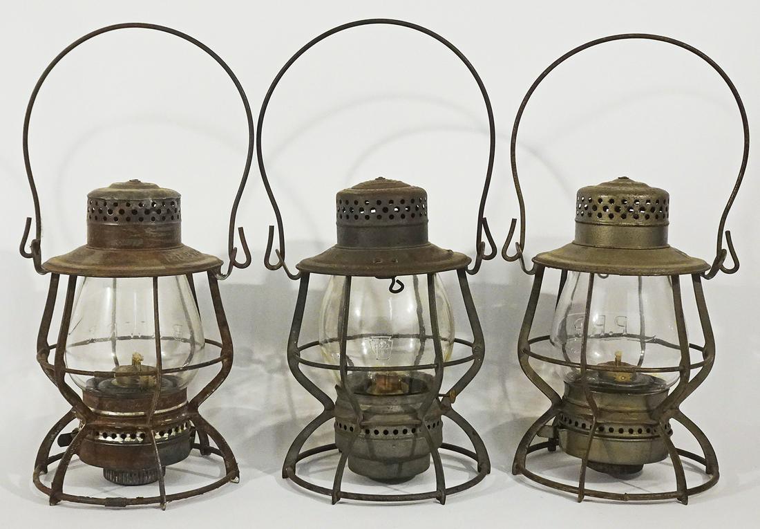 Three Keystone Lantern Co. railroad lanterns (1 of 4)