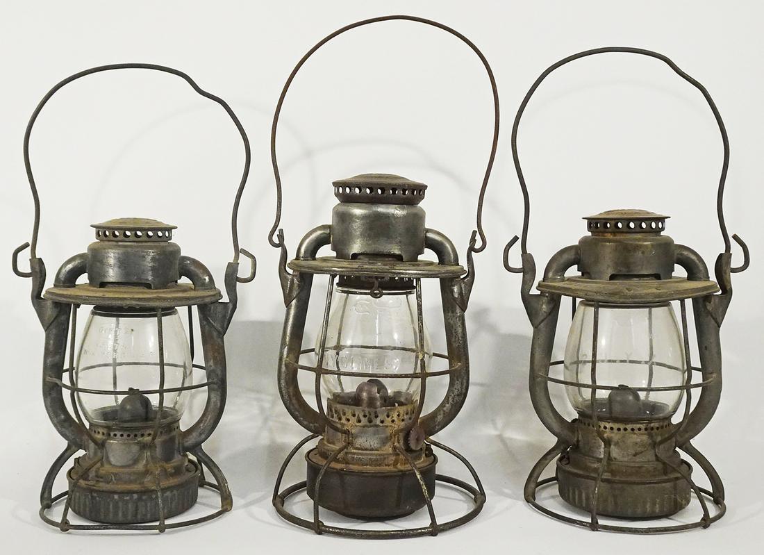 Three R.E. Dietz Co. Vesta railroad lanterns (1 of 4)
