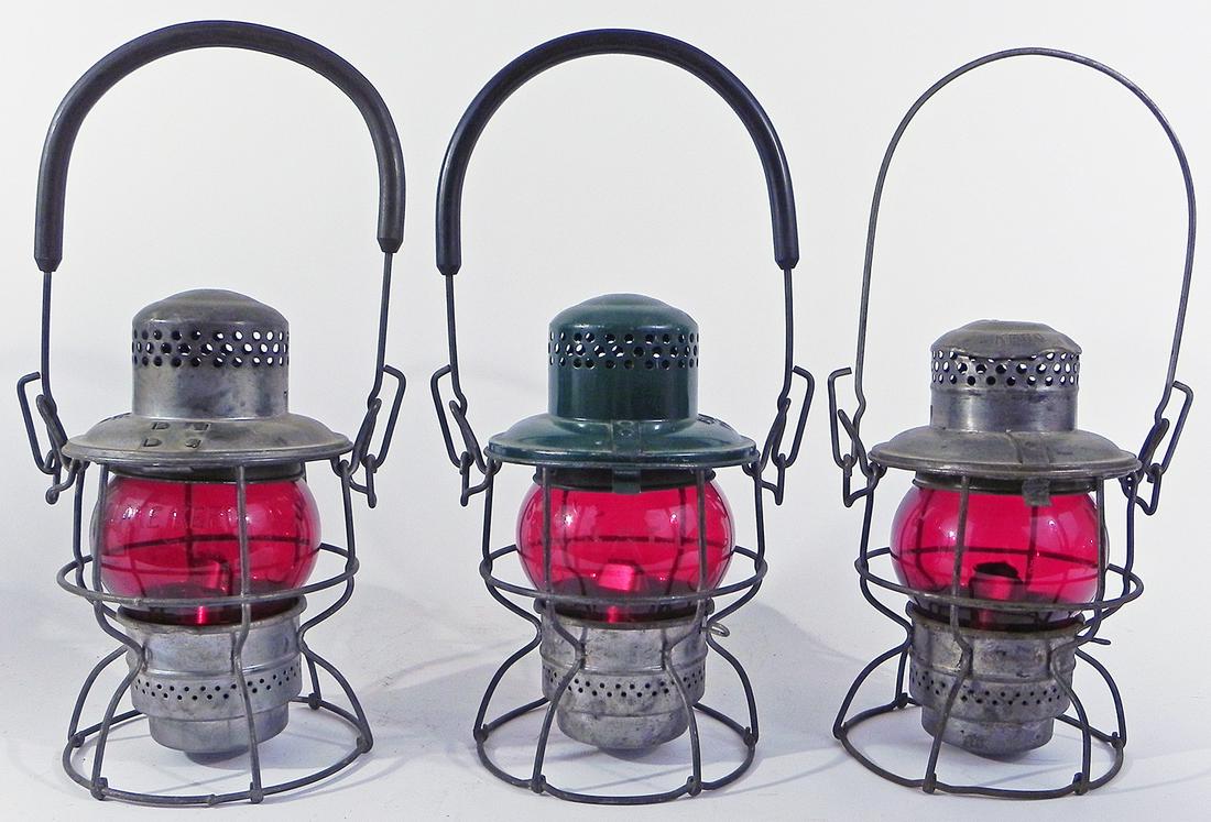 Three Adams Westlake Co. Adlake railroad lanterns (1 of 4)