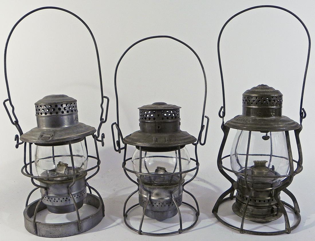Three Adams and Westlake Co. railroad lanterns (1 of 4)