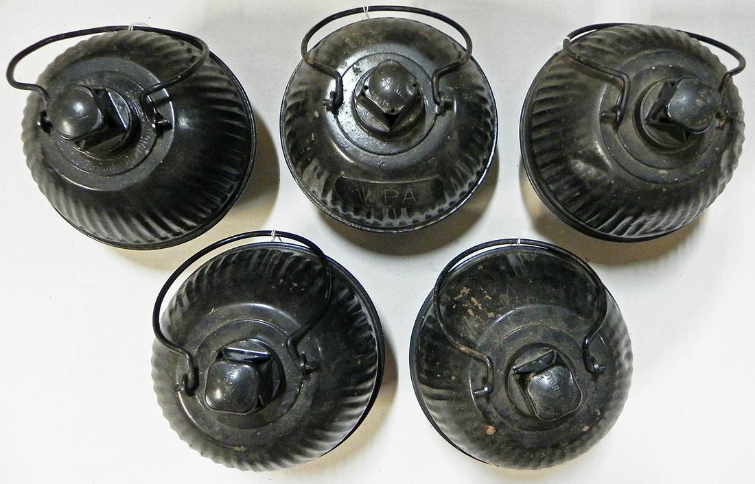 Five Shanklin Mfg. Co. smudge pots (1 of 2)