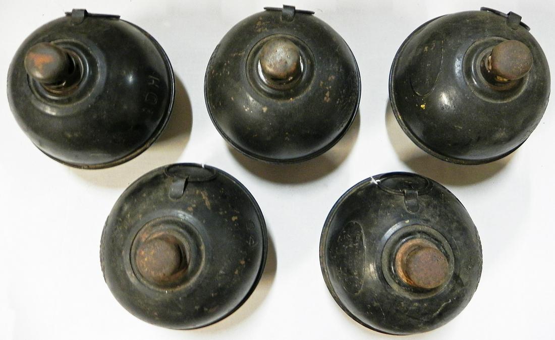 Five Toledo Pressed Steel Co. smudge pots (1 of 2)