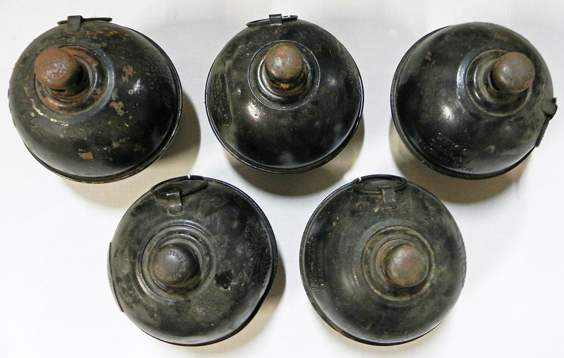 Five Toledo Pressed Steel Co. smudge pots (1 of 2)