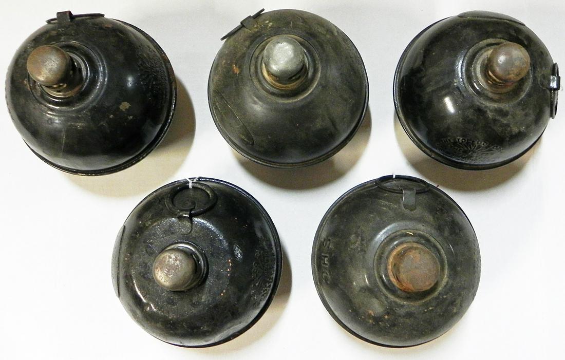 Five Toledo Pressed Steel Co. smudge pots (1 of 2)