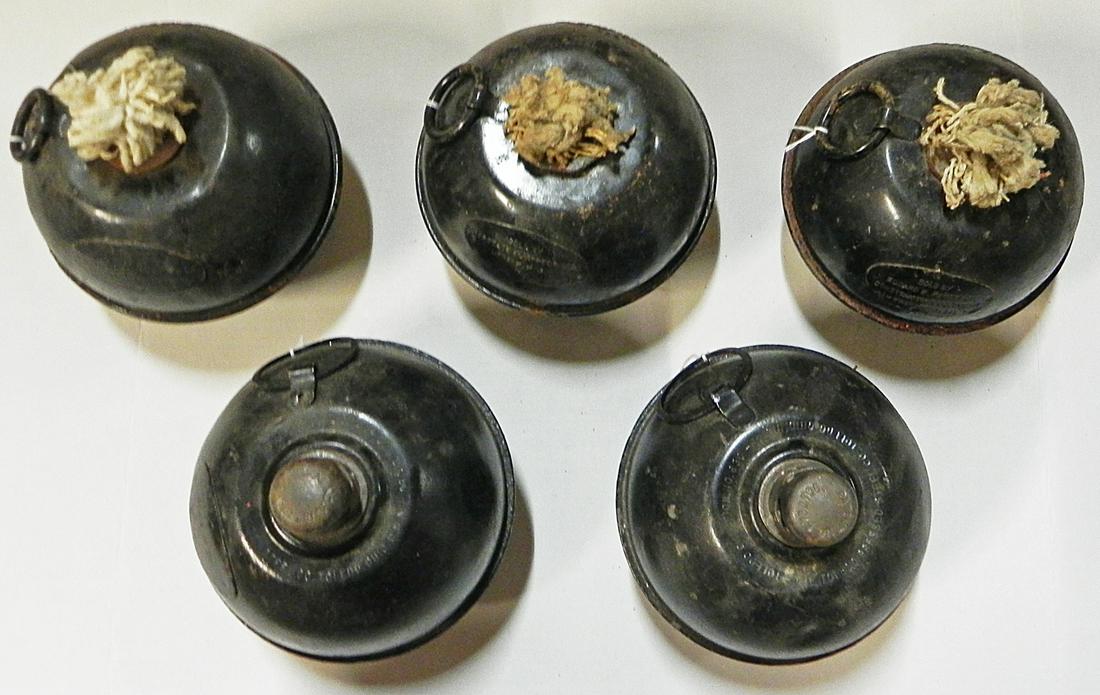 Five Toledo Pressed Steel Co. smudge pots (1 of 2)