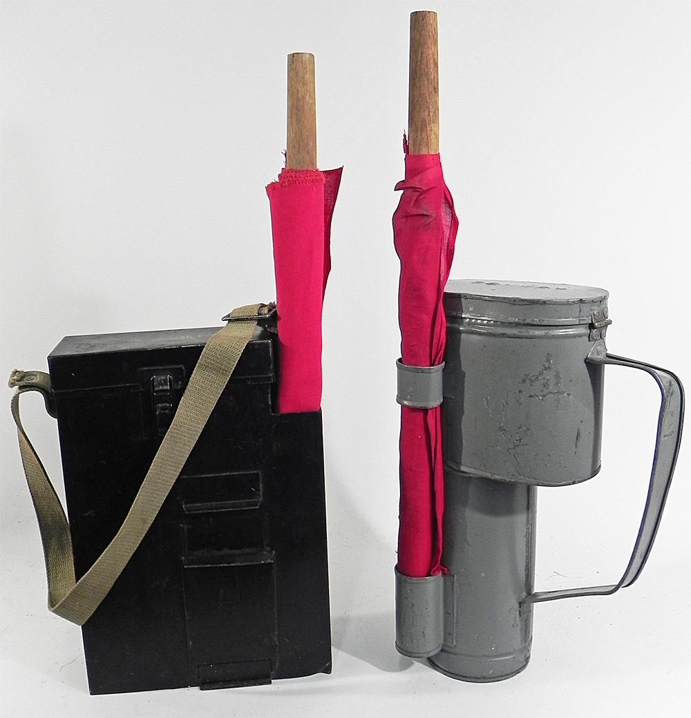 Three railroad flagman signal flare kits (1 of 2)