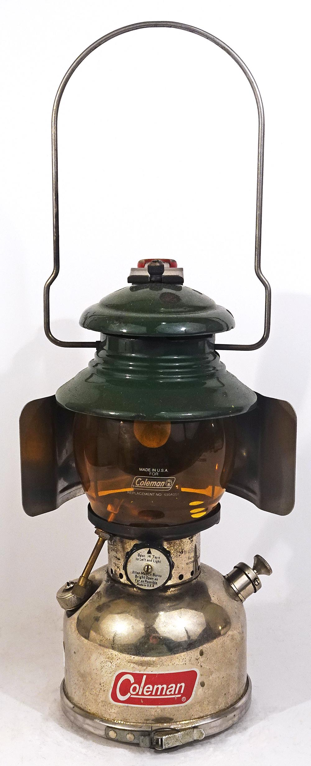 Coleman 202 camping lantern w/reflector shield (1 of 2)