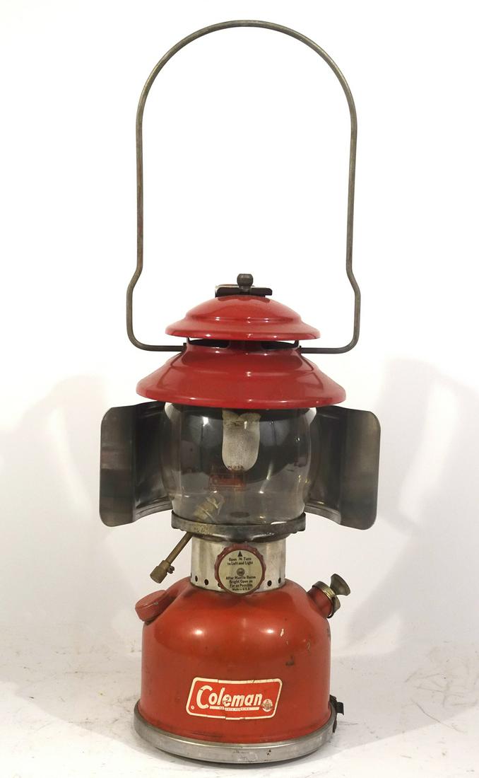 Coleman 200A camping lantern w/reflector shield (1 of 2)