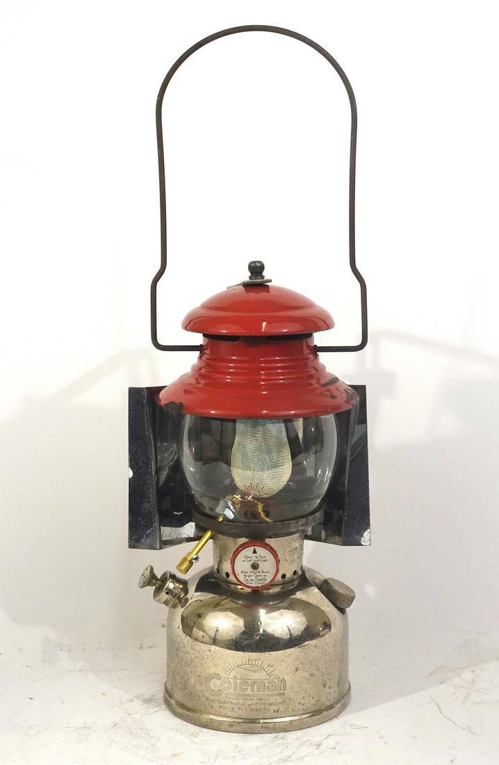 Coleman 200A camping lantern w/reflector shield (1 of 2)