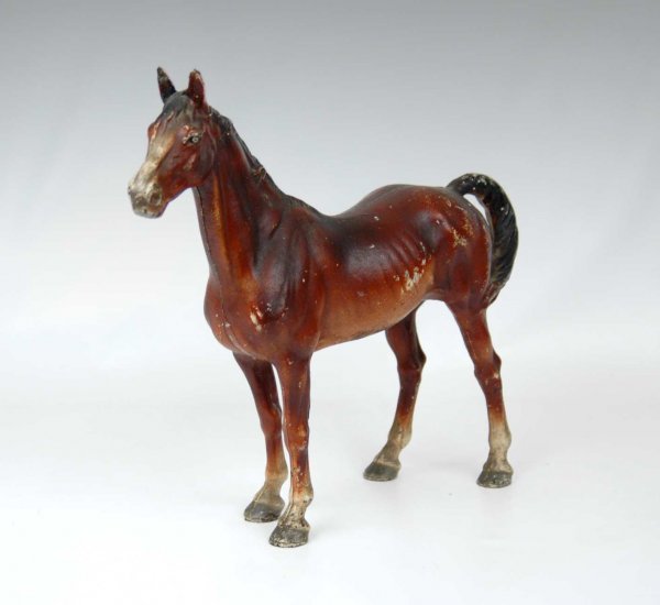 Cast iron horse doorstop, Hubley design number 345: Cast iron horse doorstop, Hubley design number 345. Measures 10 1/2" x 12". Early to mid 20th C.