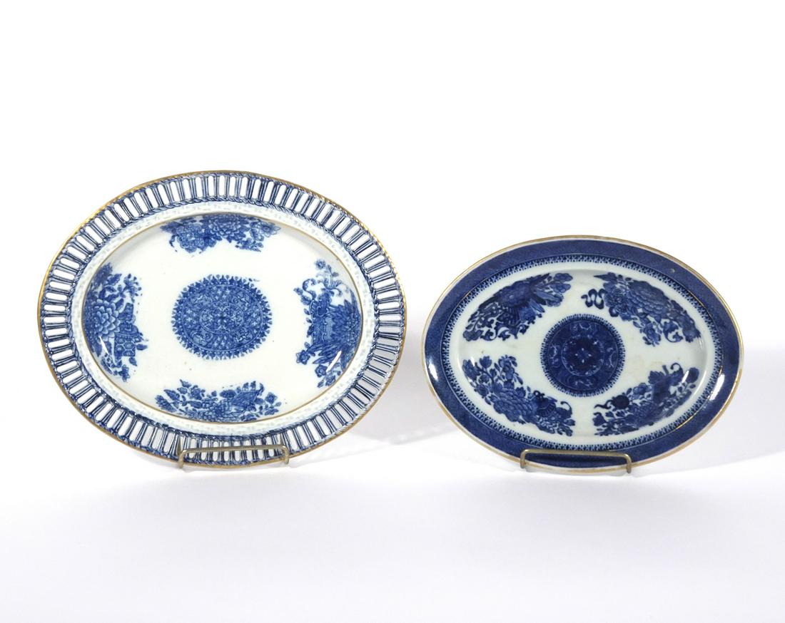 Two Chinese Export blue Fitzhugh platters (1 of 1)