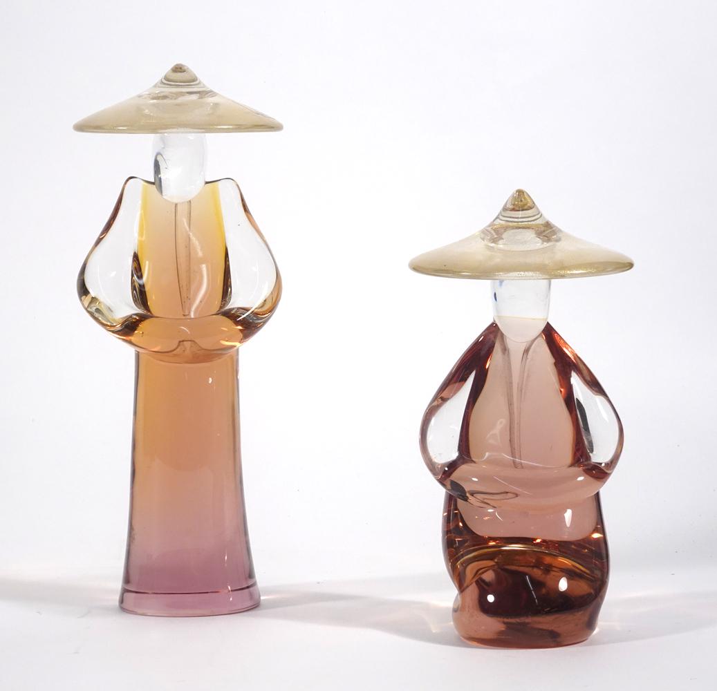 Pair of Vetri Murano glass Asian figures (1 of 2)