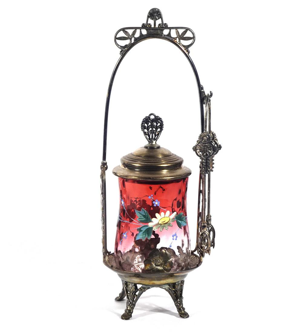 Victorian Pairpoint silver plate pickle castor (1 of 2)