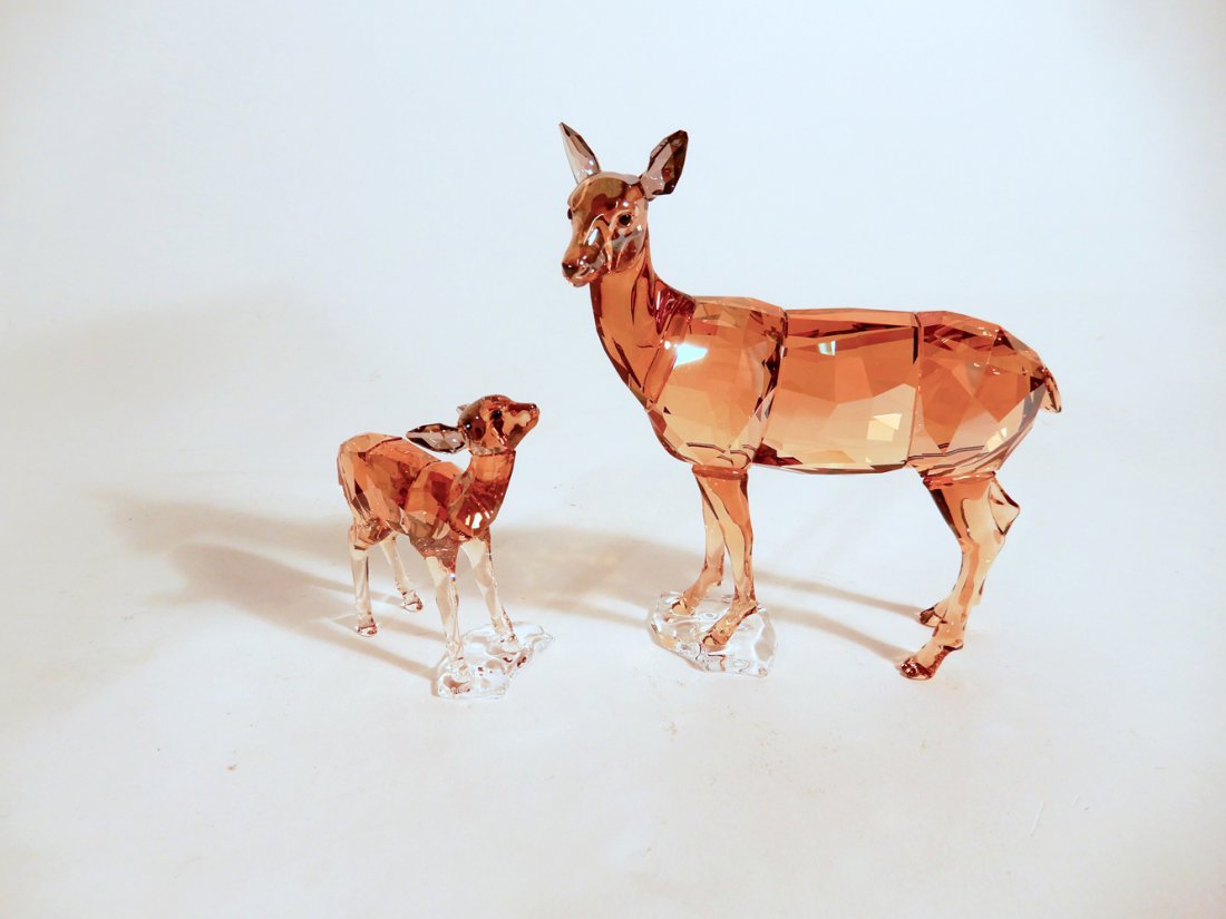 Swarovski crystal Doe and Fawn figurines (1 of 1)