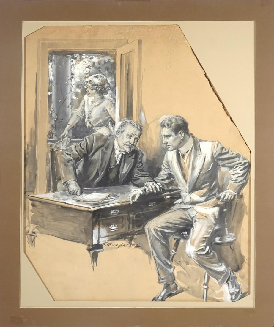 Will Grefe watercolor on board (1 of 2)