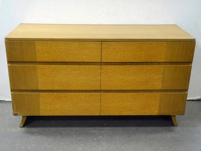 Rway birch dresser designed by Eliel Saarinen: Rway birch dresser designed by Eliel Saarinen, mid 20th C., 34" high x 60" x 22"