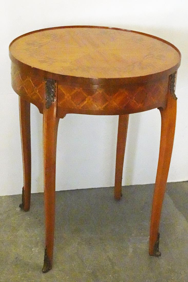 Louis XV style fruitwood marquetry and inlaid satinwood (1 of 2)