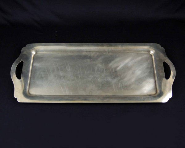 Wallace Silversmiths sterling handled rectangular: Wallace Silversmiths sterling handled rectangular handled tray, 26 1/2" x 11 1/4", 93.9 troy oz