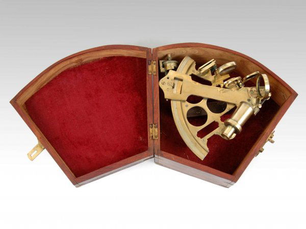 Brass sexton in case, engraved Thos. J. Evans Esq.: Brass sexton in case, engraved Thos. J. Evans Esq. London, in walnut case with brass fittings and handles