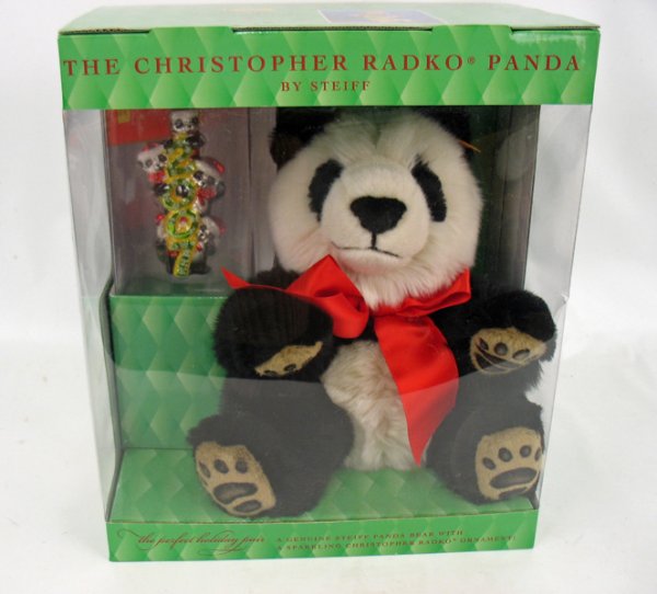 The Christopher Radko Panda by Steiff, 2007 gift s: The Christopher Radko Panda by Steiff, 2007 gift set, in original box