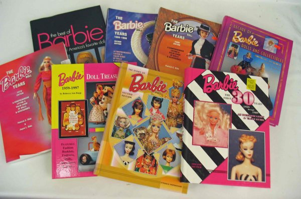 Eight Barbie reference and price guide books inclu: Eight Barbie reference and price guide books including The Barbie Doll Years 1959-1996, 2nd Edition by Patrick C. and Zona R. Olds, The Barbie Doll Years 3rd Edition by Patrick C. Olds, The Barbie Dol