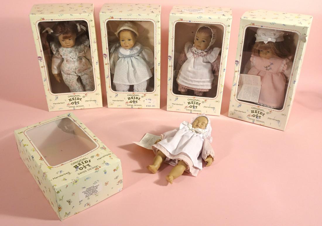 Five Heidi Ott handmade dolls in original boxes (1 of 1)