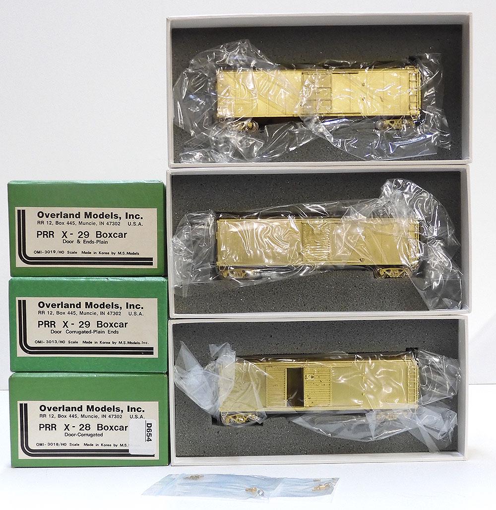 Three brass HO gauge box cars (1 of 7)