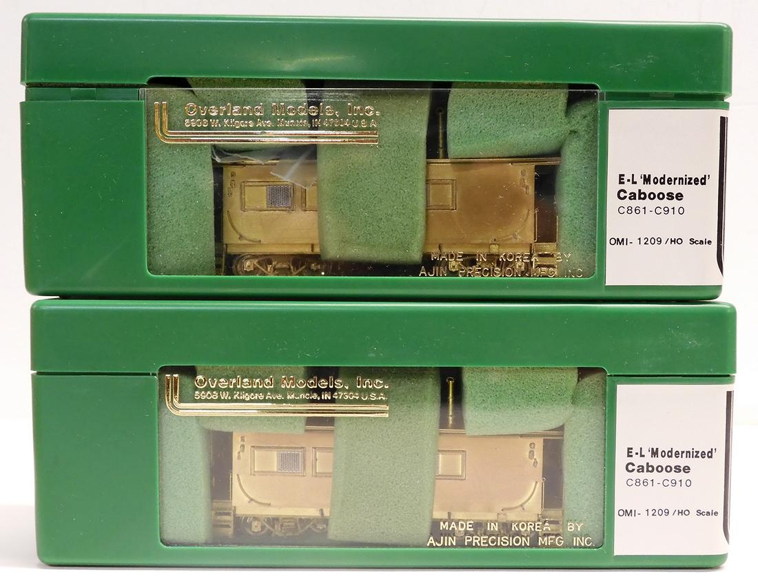Two brass HO gauge E-L Modernized Cabooses in original (1 of 1)