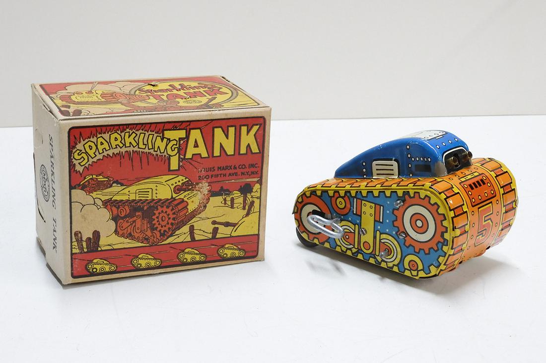 1950's-1960's Marx Sparkling tank in original box (1 of 10)