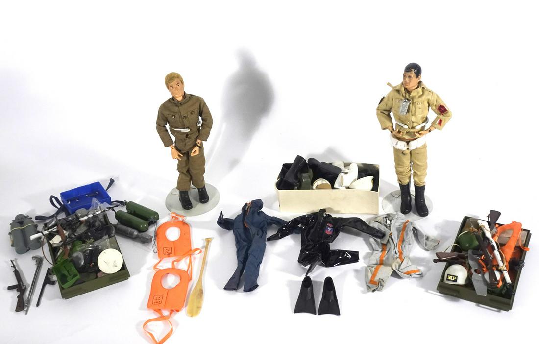 Two 1970's GI Joe action figures and clothing (1 of 1)