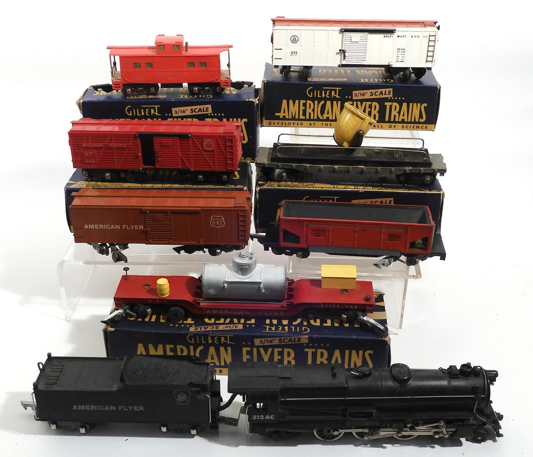 1940's-1950's American Flyer S gauge freight set in (1 of 4)