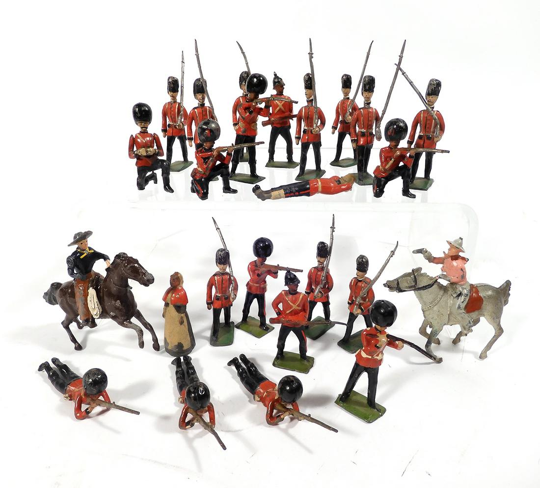 Britain-like metal infantry soldiers and three (1 of 4)