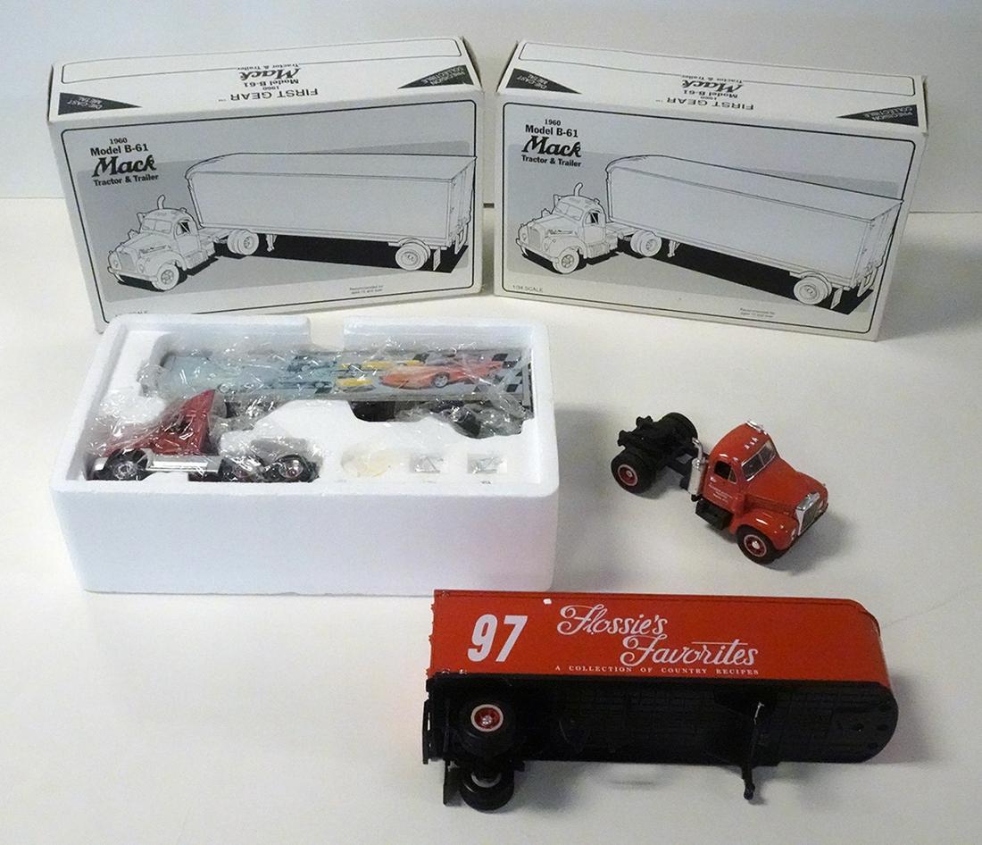 Three 1990's First Gear Mack Tractor-Trailers (1 of 1)