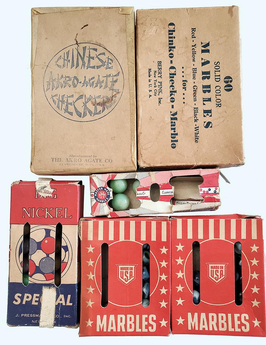 Vintage Machine Made Marbles & Boxes (1 of 4)