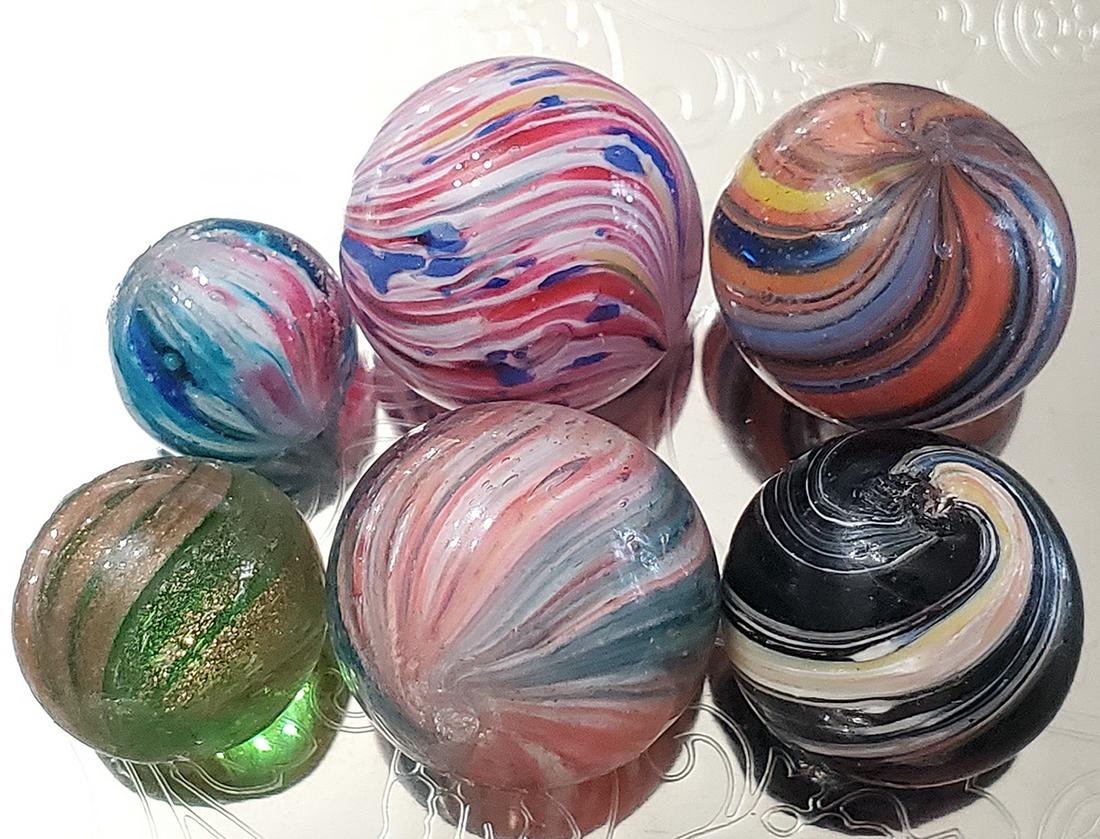 German Handmade Marbles Including Onion Skins (1 of 7)