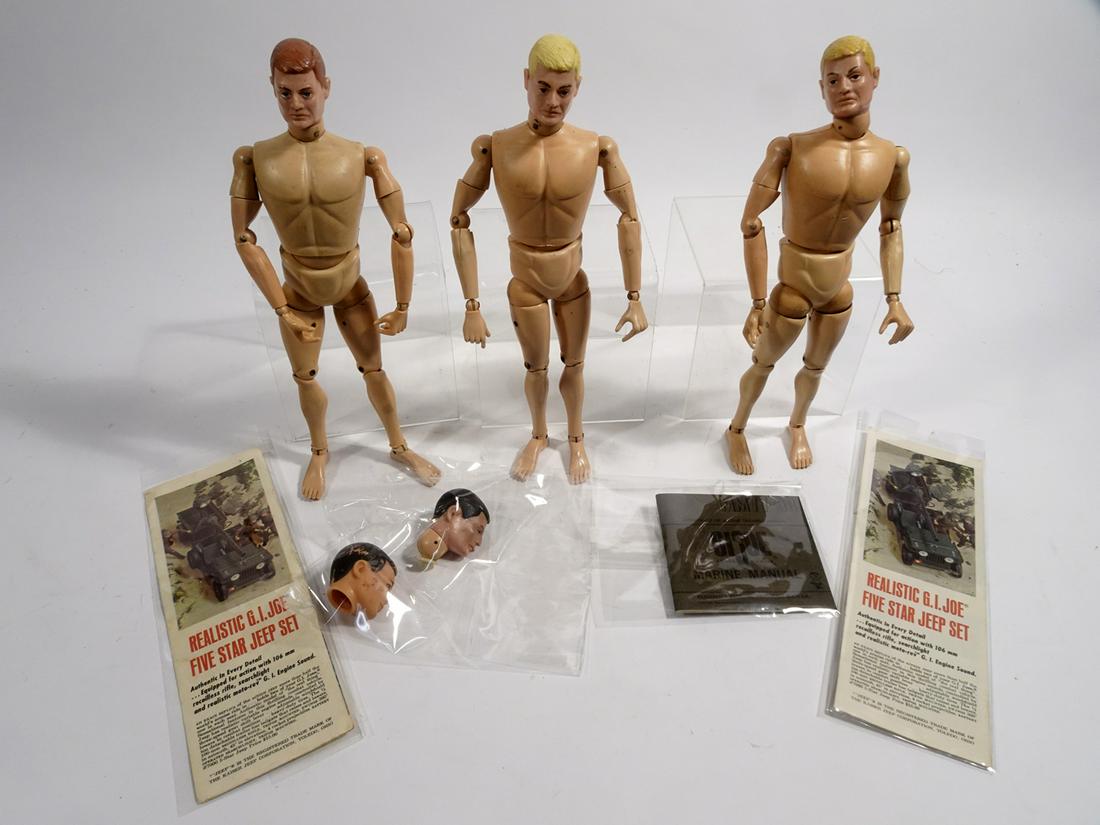 Three 1960's GI Joe action figures (1 of 2)