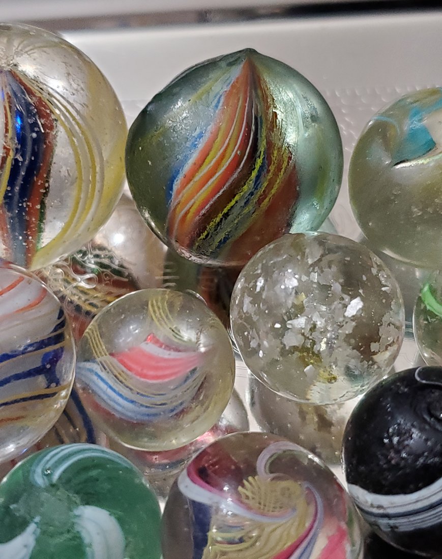 Antique Handmade German Marbles - 8