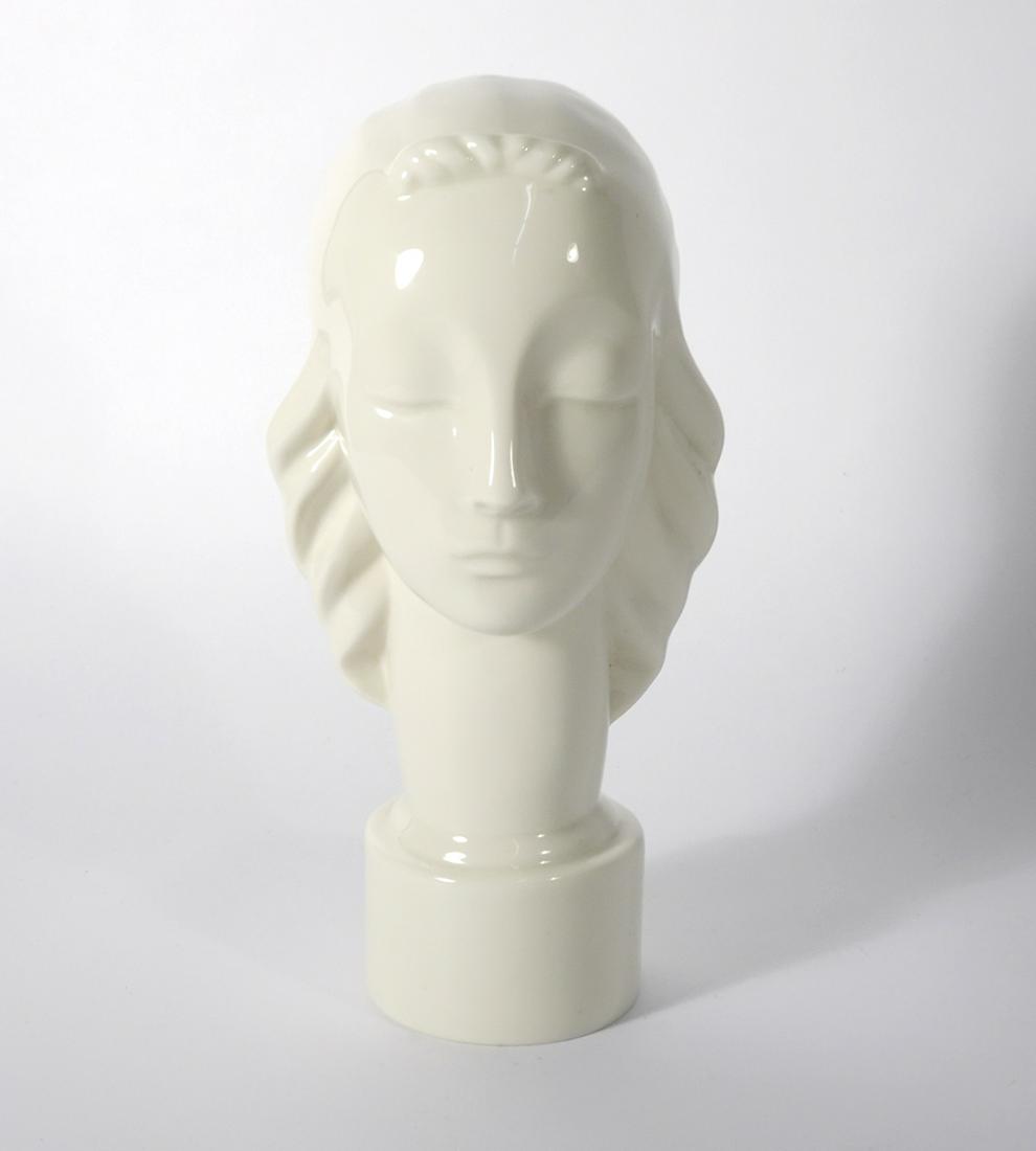Lenox Art Deco Female Bust Sculpture (1 of 2)