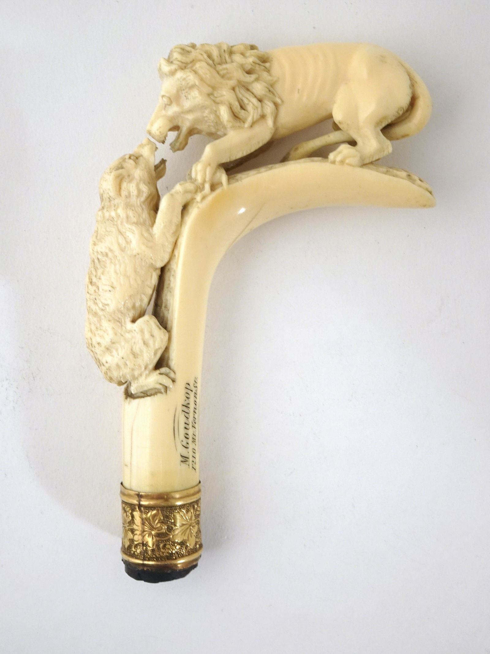 Antique Carved Parasol Handle (1 of 2)