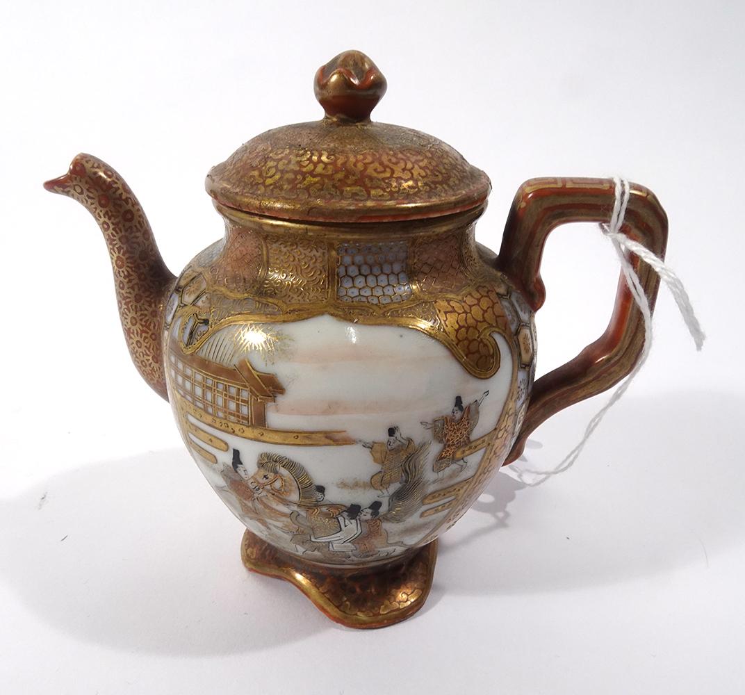 Japanese Satsuma Porcelain Teapot (1 of 2)