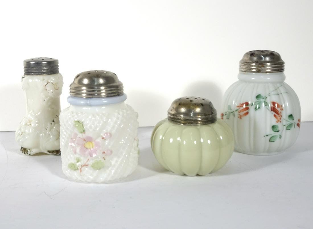 Four Piece Antique Glass Muffineer Grouping (1 of 1)