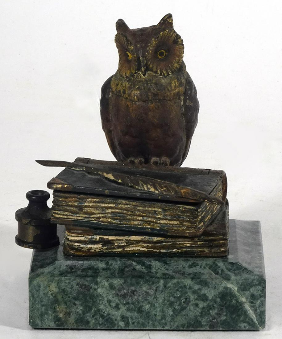 Austrian Cold Painted Bronze Inkwell (1 of 3)