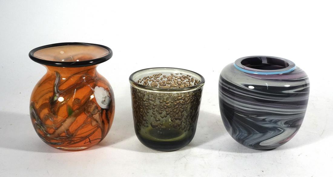 Contemporary Studio Art Glass Vase Grouping (1 of 8)